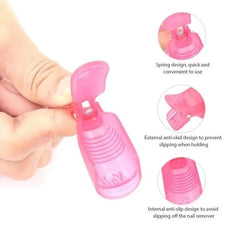 10Pcs Plastic Acrylic Nail Art Polish Remover Soak Off Cap Clips