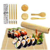 10 Piece DIY Sushi Making Tool Set with Canvas Package Bag