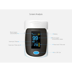 Finger Pulse Oximeter, Blood Oxygen Monitor with Heart Rate Monitor
