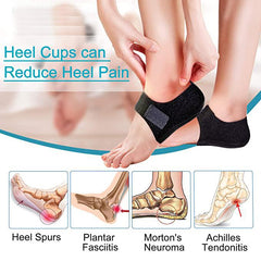 1 Pair Heel Protector Wraps Heel Cups Pain Relief For Plantar Fasciitis Feet