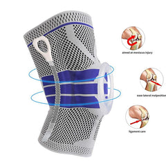 2pcs Compression Knee Support Brace with Side Stabilizers & Patella Gel Pads