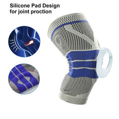 2pcs Compression Knee Support Brace with Side Stabilizers & Patella Gel Pads