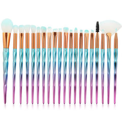20Pcs Diamond Eyeshadow Eyeliner Blending Makeup Brushes Set