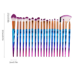 20Pcs Diamond Eyeshadow Eyeliner Blending Makeup Brushes Set