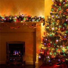 20 LED Peach Flower Solar Powered Waterproof Fairy String Lights