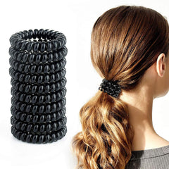 20pcs Spiral Hair Ties Candy Color 5cm Phone Cord Hair Bands