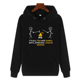 Funny Humor Print Hoodie It's All Fun And Games Until Someone Loses A Weiner Hooded Sweatshirt