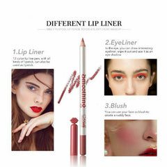 12-Color/Set Lip Liner Pencil Waterproof Matte Lipliner for Women Nude Lip Makeup