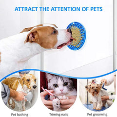 2 Packs Pet Slow Feeder Lick Pad Bath Treater for Dogs Cat Bathing Grooming Training