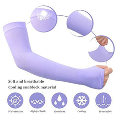 2 Pairs Icy Cooling Arm Sleeves Unisex UV Protection