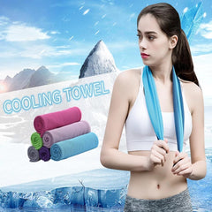 2PCs Microfibre Towel Ice Cooling Towel for Sweat in Gym Workout Sports Travel