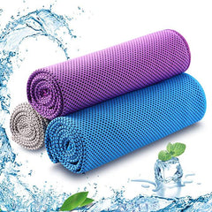 2PCs Microfibre Towel Ice Cooling Towel for Sweat in Gym Workout Sports Travel