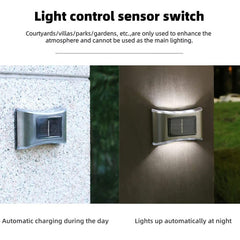 2Pcs Solar Garden LED Outdoor Wall Balcony Lights