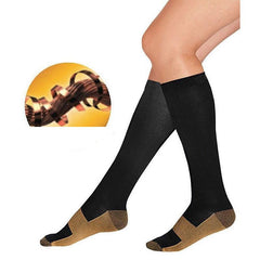 2 Pairs Compression Socks Anti-Fatigue Knee-High Socks