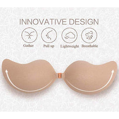 2 Pairs Push up Strapless Self Adhesive Invisible Plunge Bra