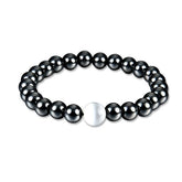 2pcs Magnetic Therapy Hematite Bead Bracelet Healthcare Jewelry