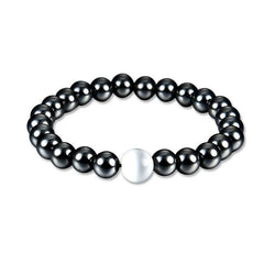 2pcs Magnetic Therapy Hematite Bead Bracelet Healthcare Jewelry