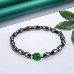 2pcs Magnetic Therapy Hematite Bead Bracelet Healthcare Jewelry