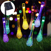 30 LED Water Drop Solar Powered Waterproof Fairy String Lights