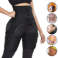 3 in 1 Waist Trainer Thigh Trimmer Leg Shaper Thermo Slimming Wrap