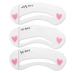3PCs/Set Reusable Eyebrow Template Stencil Shaping DIY Tool