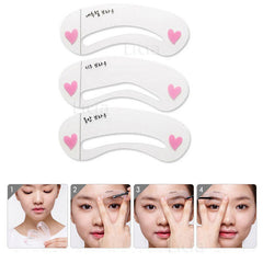 3PCs/Set Reusable Eyebrow Template Stencil Shaping DIY Tool