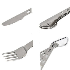 3pcs/set Cutlery Set Ultra Lightweight Knife Fork Spoon