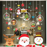 4 Sheets Christmas Santa Window Clings Stickers Window Decor