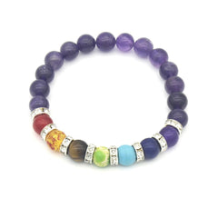4 Packs 8mm Natural Healing Stone Stretch Beads Bracelet