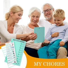 Chore Chart Plastic Checklist Board for Home Routine Planning