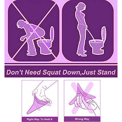 2PCs Portable Female Urination Device Stand Reusable Urinal Funnel