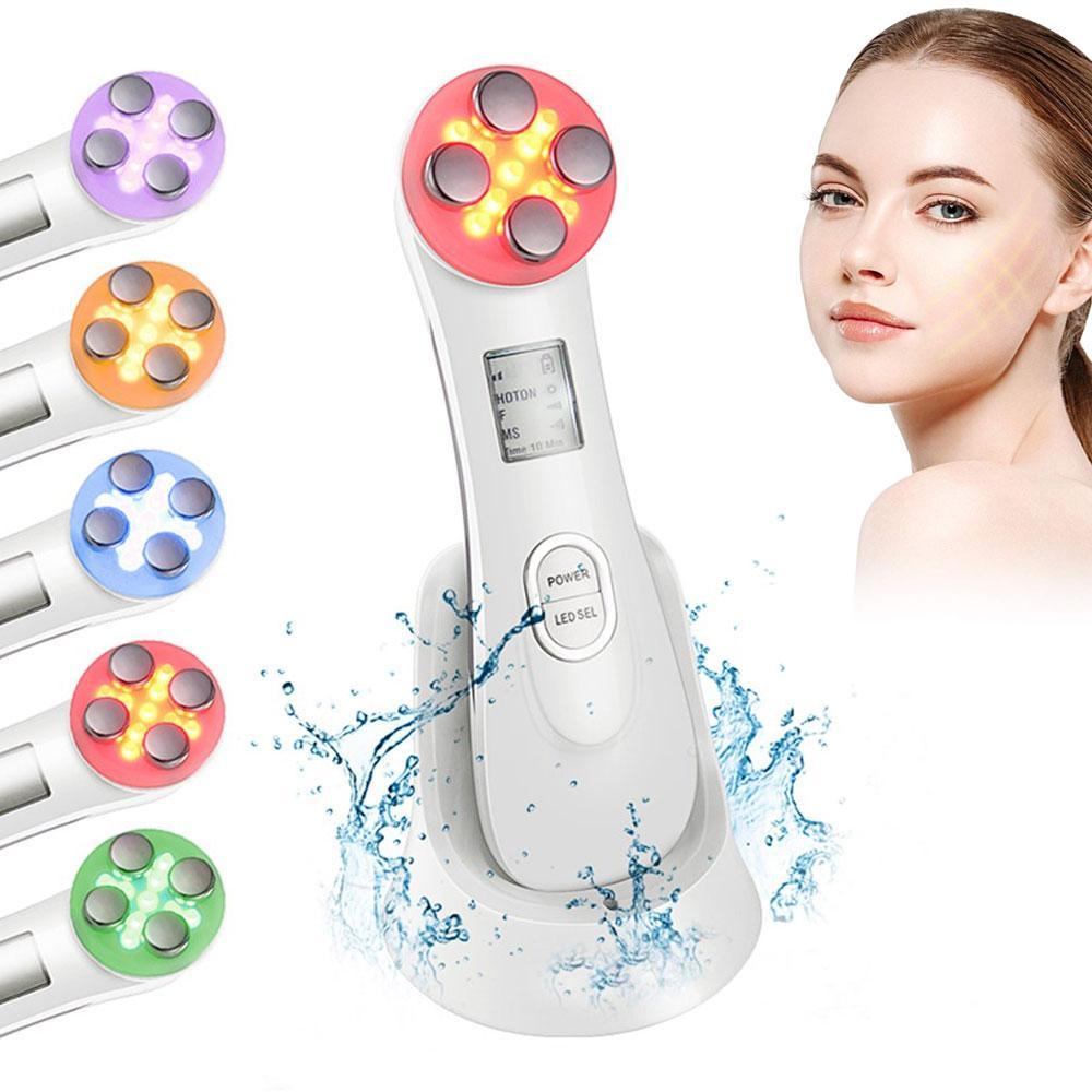 5 in 1 RF LED Light Therapy Skin Tightening Machine Face Massager