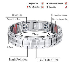 591 Elements 4-IN-1 Anion Titanium Magnetic Therapy Health Bracelet