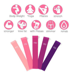 5pcs/set Yoga Resistance Loop Exercise Band