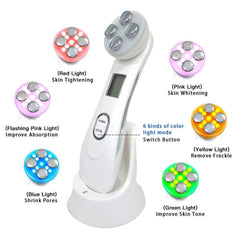 5 in 1 RF LED Light Therapy Skin Tightening Machine Face Massager