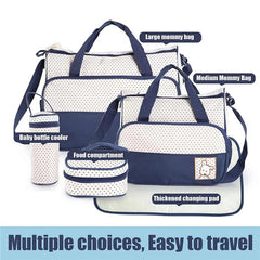 5pcs/set Women Travel Bag Waterproof Diaper Bag