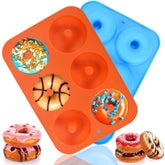 2Pcs Silicone Doughnut Cake Donut Muffin Mold Ice Mould Baking Pan Tray
