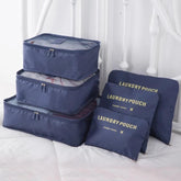 6-Piece Waterproof Travel Luggage Organiser Bag Set Packing Cubes