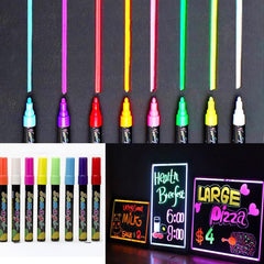 8pcs 7mm Highlighter Fluorescent Liquid Chalk Marker Pens