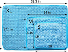 Washable Dog Cooling Mat Ice Silk Pet Self Cooling Pad Blanket