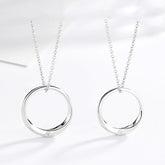 925 Sterling Silver Lover Wedding Ring Charm Pendant Necklace
