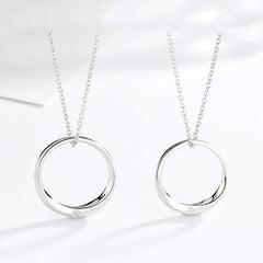 925 Sterling Silver Lover Wedding Ring Charm Pendant Necklace