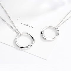 925 Sterling Silver Lover Wedding Ring Charm Pendant Necklace