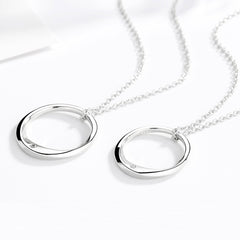 925 Sterling Silver Lover Wedding Ring Charm Pendant Necklace