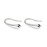 925 Sterling Silver Water Drop Hook Charm Earrings