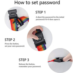 Adjustable Strong Extra Safety Travel Suitcase Luggage Baggage Straps Tie Belt