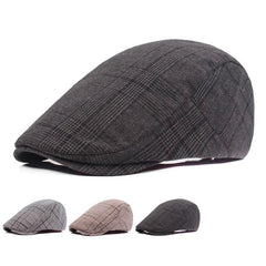 Adjustable Traditions Women Men Classic Tweed Grid Flat Cap Hat