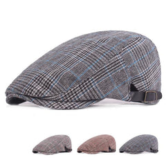 Adjustable Traditions Women Men Classic Tweed Grid Flat Cap Hat