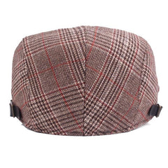 Adjustable Traditions Women Men Classic Tweed Grid Flat Cap Hat