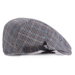 Adjustable Traditions Women Men Classic Tweed Grid Flat Cap Hat